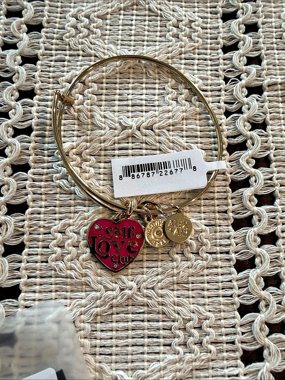 Alex and Ani Path of Life? Charm Bangle Gold & Pink Charm Bangle NWT